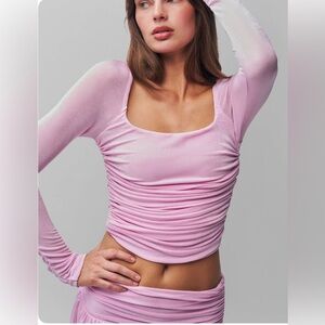 NWT Guizio Crisia Top in XS in Cotton Candy